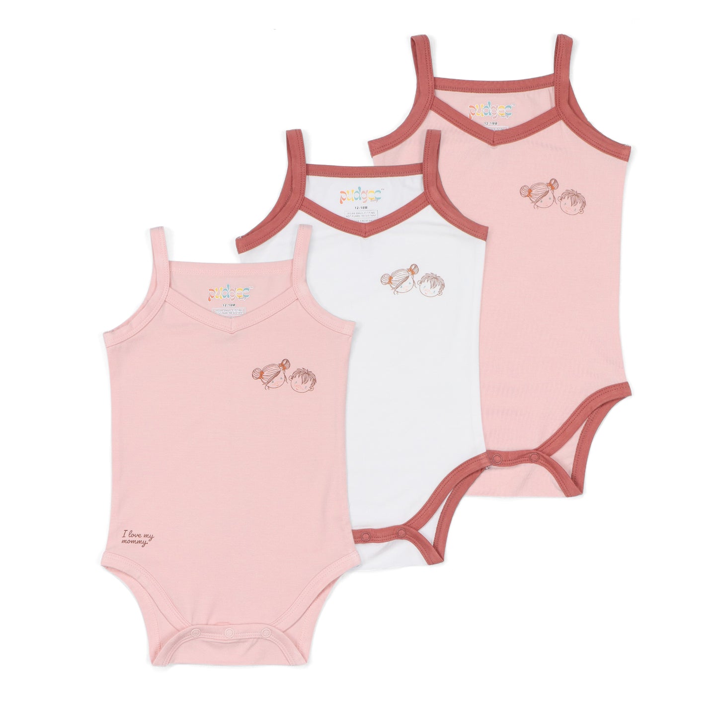 Girls’ Collection – Pudgee Baby Hypoallergenic Undershirt Set 3-pack